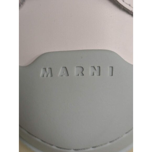 Marni Dada Bumper Low-Top Calfskin Sneakers White/Light Blue US07 SNZW015201 - Picture 6 of 11